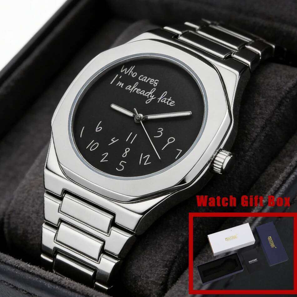 Fashion Luxurious Exquisite Elegant Men Classic Business Casual Arabic Digital Steel strip Quartz Noctilucent Watch