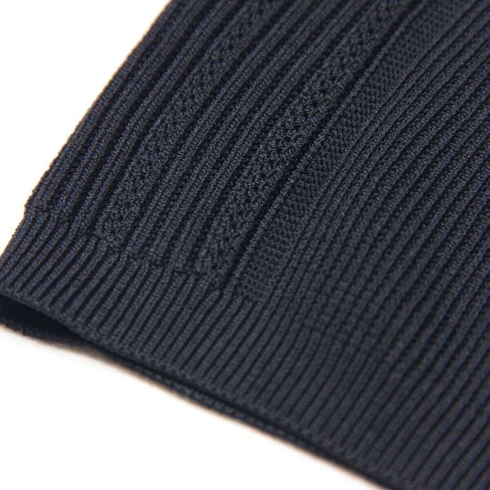 SML High Quality Three Color Fashion Elastic Knitted Solid Shoulder Button Sleeve Pullover Short Slim Fit Women's Top