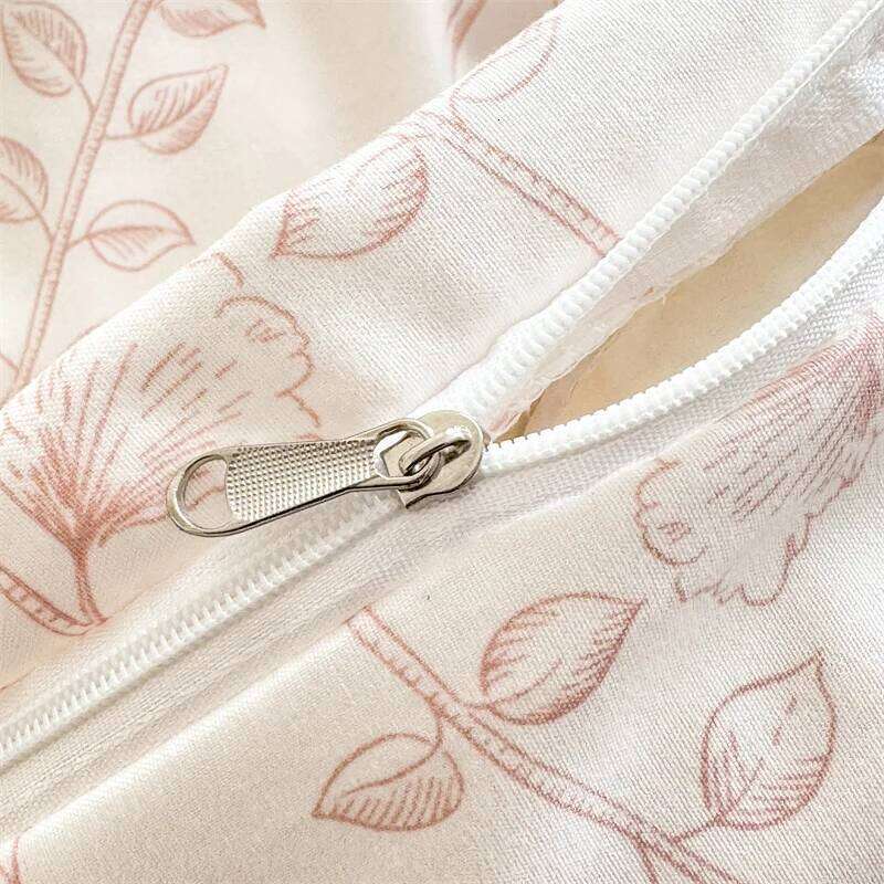 Pink Floral Printed with Pillowcase Single/Queen/King Duvet Cover Super Soft Bedding Sets for Double Beds H260311