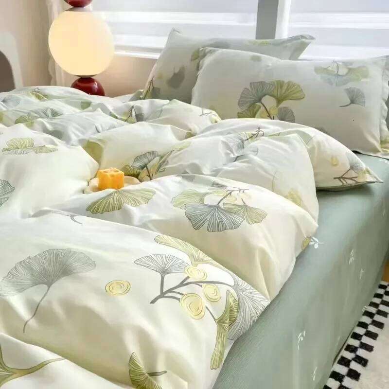Pink Flowers Duvet Cover Ins Fashion Single Queen Size Girls Boys Flat Sheet Pillowcase No Filler Home Decor Bedding Set H260311 - view 7