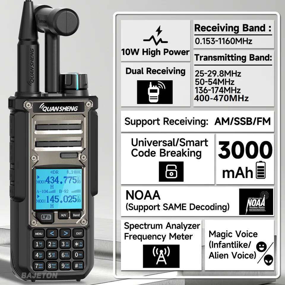 Quansheng TK11 Walkie Talkie Ham Radio 10W Dual Receiving PTT 27MHz CB CW LSB LW MW SW Type-C Charger NOAA for UV-K5 8 TK-11 5 26Y0311