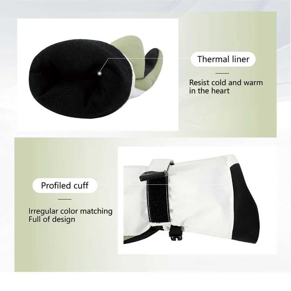 KoKossi Winter Thick Snowboarding Gloves Men Women Touch-Screen Skiing Gloves Ultralight Windproof Waterproof Outdoor Sports M260311