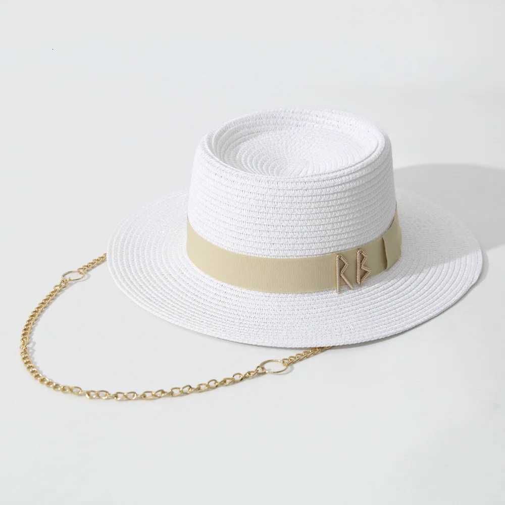 Summer Straw Hats for Wen Ribbon Decoration Elegant Ladies Party Dress Hats Travel Beach Sun Hat Chapeau Femme X2603111