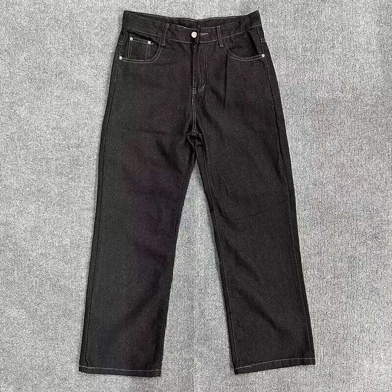 Korean Version New Denim Jeans Retro Men'S Casual High Street Wide Loose Straight Leg Pants Z260225