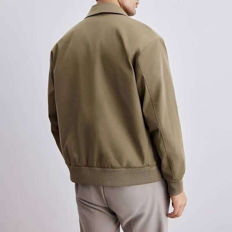 New Spring Autumn Men's Executive Lapel Solid Color Jacket 26H0311