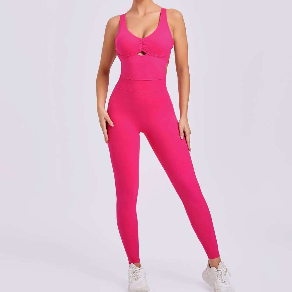 Gym Jumpsuit Female Workout One-piece Suit Women Sports Push Up Yoga Clothes less Activewear Fitness Set 26H0311