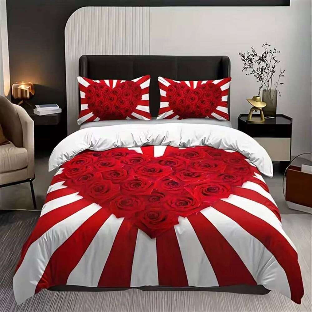 Couple Bedding 3D Duvet Cover Set Single Double Twin Full Size Teens Adults Bedclothes Soft Polyester Bed Linen For Baby H260311 - view 3