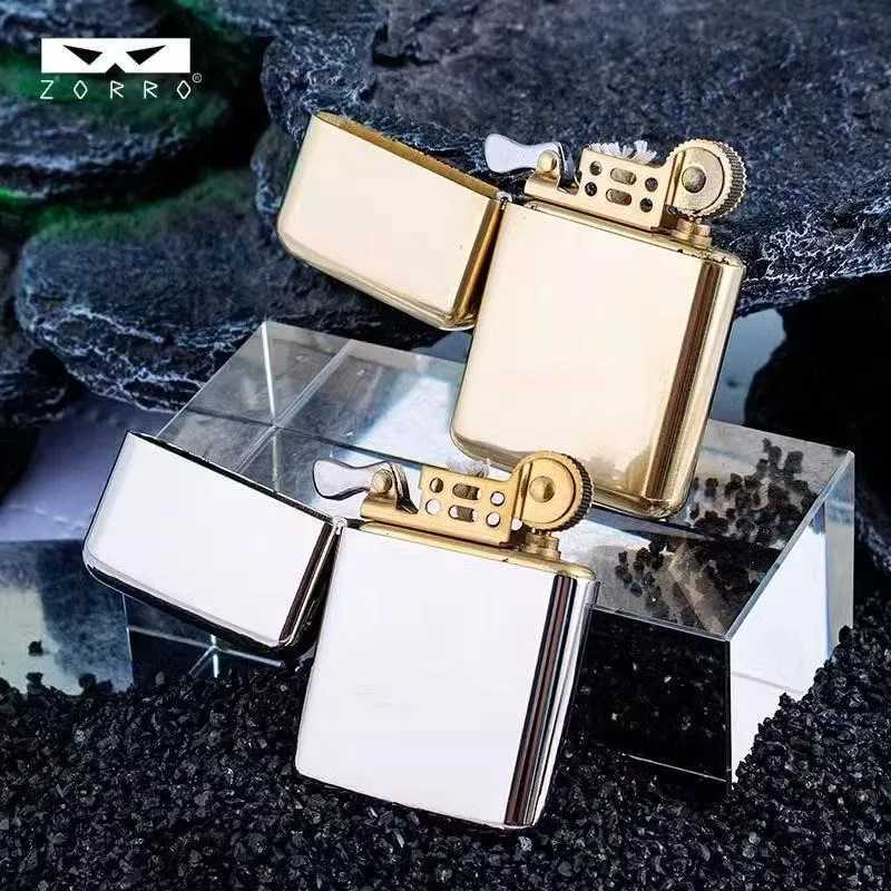 New Z790 Copper Kerosene Lighter Peony Double-sided EnGRAVed Kerosene Lighter Third Generation N260311