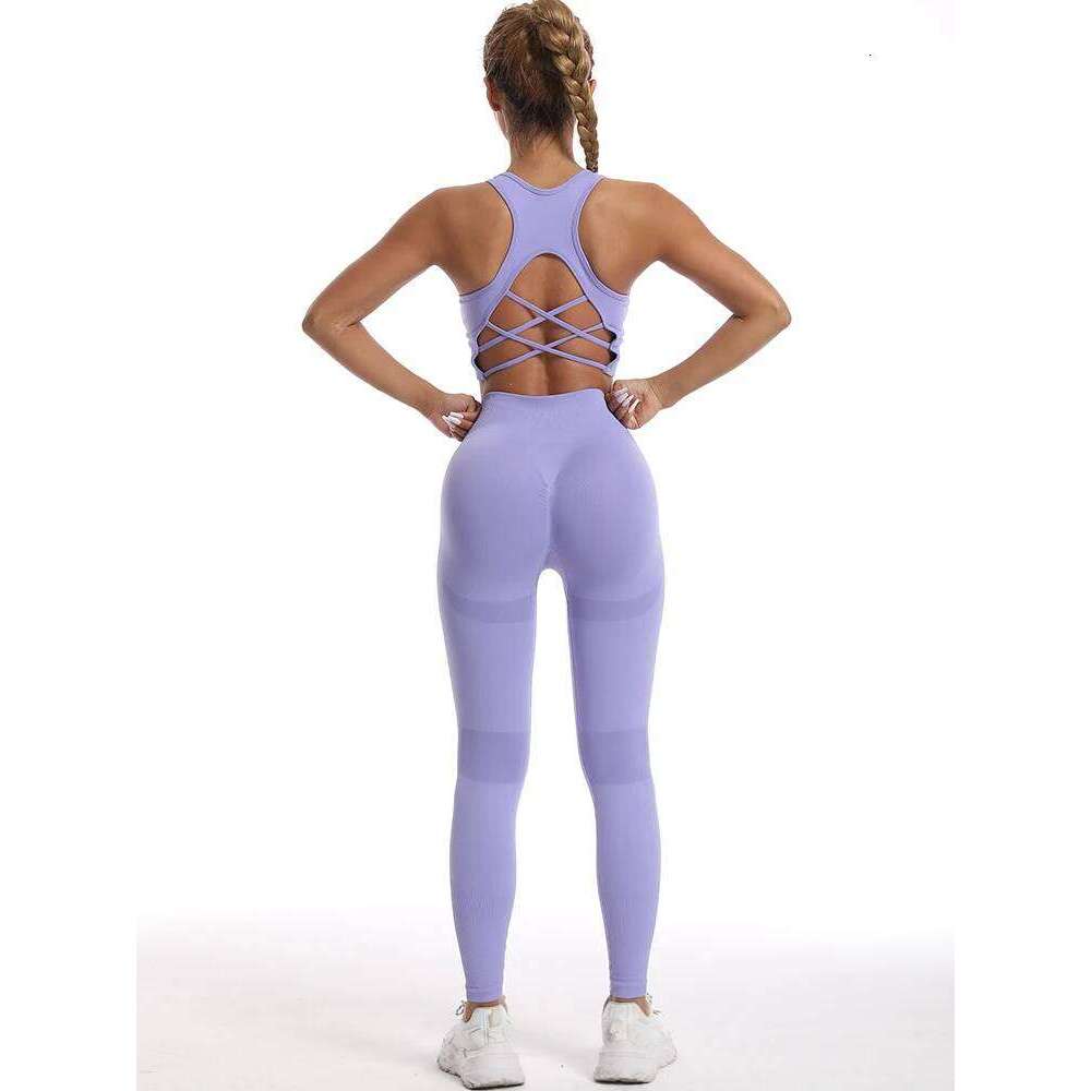 Women's tracksuit Fitness Suit Yoga Sets Sportswear Workout Bra+High Waist Leggings Gym Clothing Seamless Sports Suits 26H0311