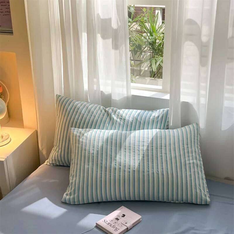 Popular Stripe Style - Bedding Set Twin Full Single Double, Breathable Skin-Friendly,1 Duvet Cover 2 Pillowcases H260311