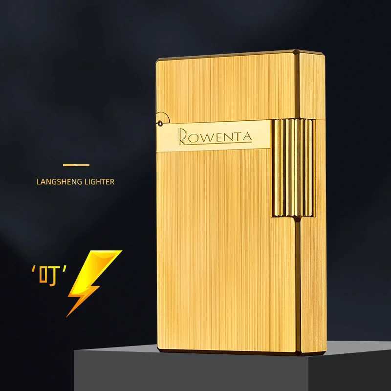 New lighter copper side slip crisp steel sound loud sound lighter high-end gift for men lighter N260311
