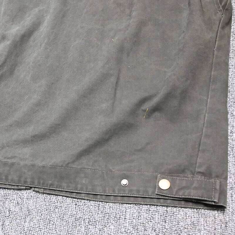 Men's Workwear Spring Autumn Washed Cotton Turn-down Collar Coat Detroit Cargo Male Outdoor Zipper Hunting Jacket 26H0311