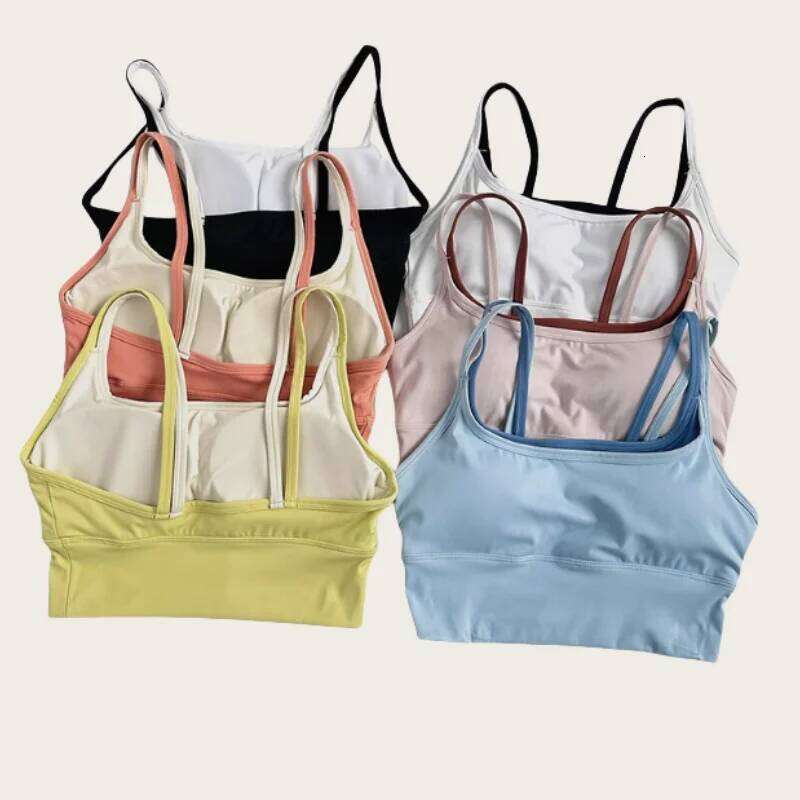 Sports Lingerie Yoga Bra Suspenders for Women Professional Training Shock-proof Vest Gathering Fitness Slim Fit and Wear Outside 26H0311