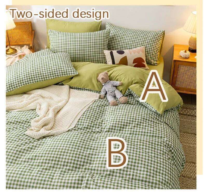 Kawaii Bear Printed Floral Duvet Cover Pillowcase Bedding Set Cute Dinosaur Bed Linen Sheet Quilt Full Queen King Size H260311 - view 7