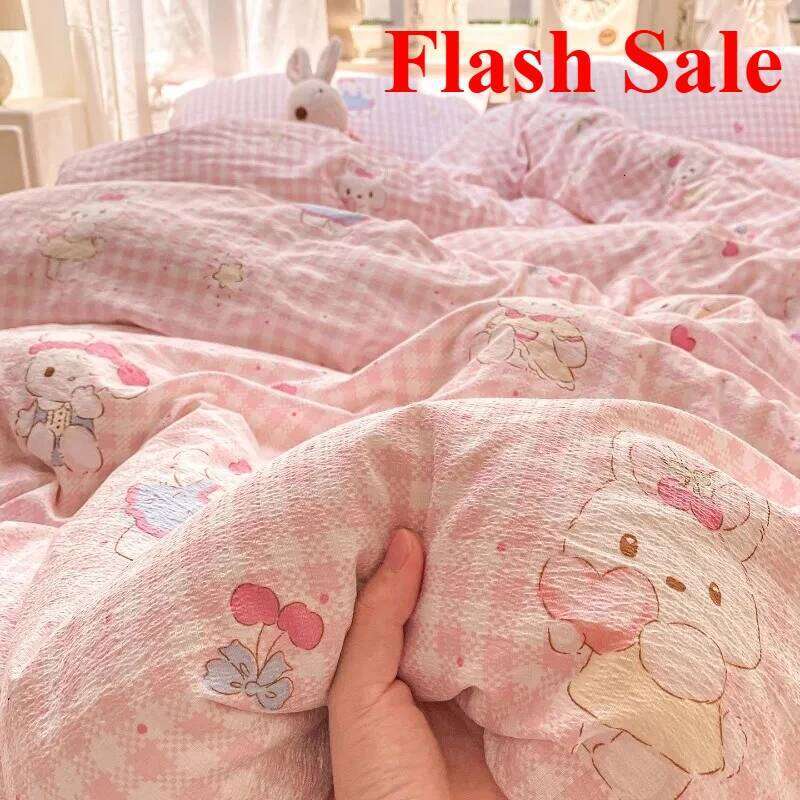 2025 new wrinkled double-layer yarn four-piece set mattress model cream wind class A cloud feeling super soft kapok kit H260311 - view 6