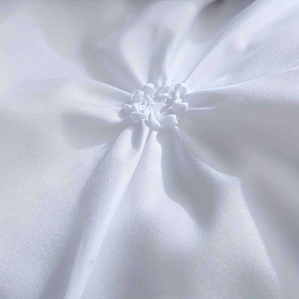 2/3 pieces of fashionable, simple and versatile solid color jacquard patterned quilt cover three-piece set, suitable for bedroom H260311