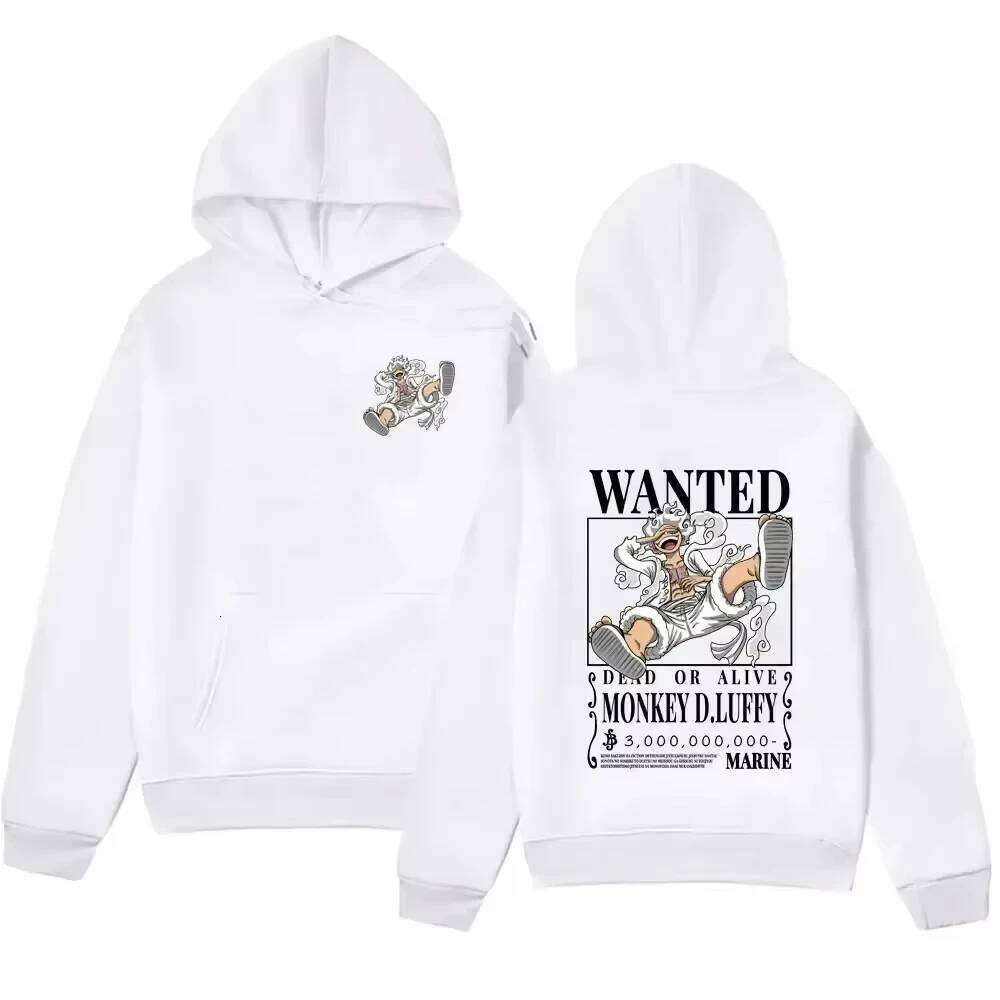 MINISO Anime Gear 5 Luffy Graphic Pullover Vintage Long Sleeve Sweatshirt Japanese Manga Hoodie Men's Fashion Trend Cool Hoodies C260311