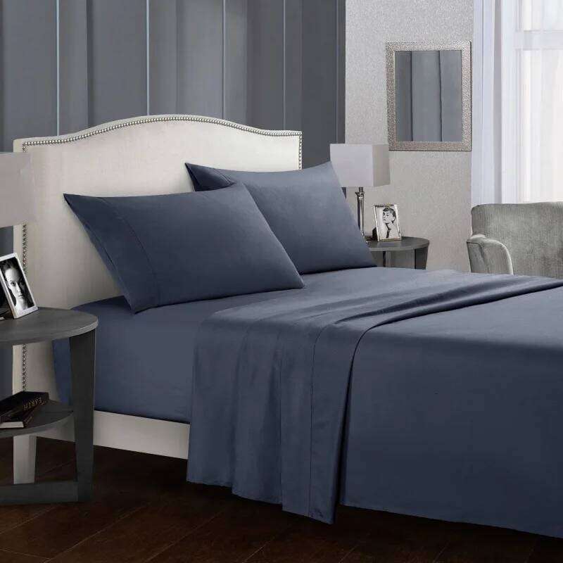 Bed linen set sets mattress cover flat fitted sheet pillowcases Solid Bedding Double Twin Full Queen King Size H260311 - view 3