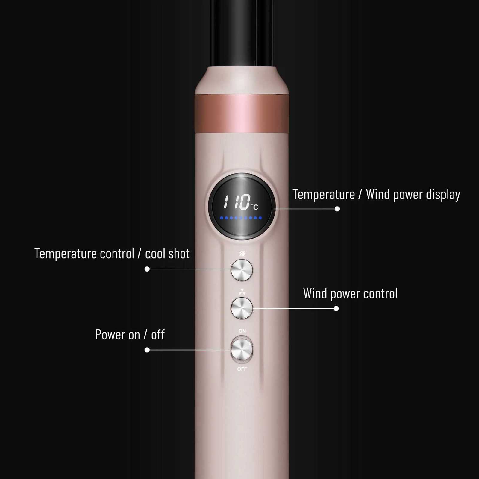 Premium 6 In 1 Hair Styler Professional High Power Hair Dryer Hot Air Brush Curling Barrel Multi Functional Hair Styling Tool X260311