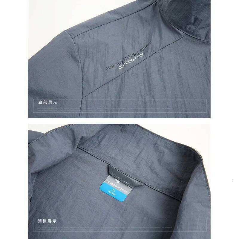 Summer Jackets Men Male Windbreaker Fishing Coats Father Ultrathin Sunscreen Jacket Youth Outerwearing Clohting Traveling Korean 26H0311