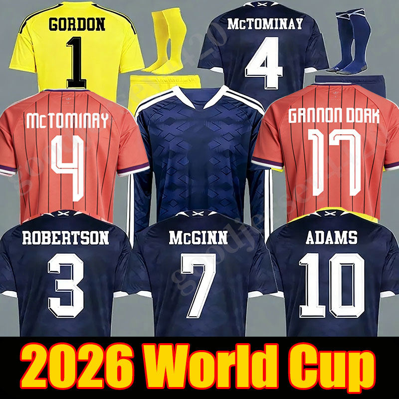 2026 Scotland Soccer Jersey McTominay World Cup home TIERNEY ROBERTSON football shirt CHRISTIE McGREGOR McGINN Women men kids Children sets maillot retro Short Kit