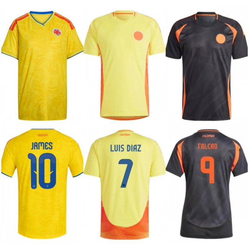2026 Colombia Soccer Jerseys 2024 FALCAO ARIAS LUIS DIAZ Football shirts Mens JAMES MATHEUS C.BORJA BORRE Uniform Kids kit