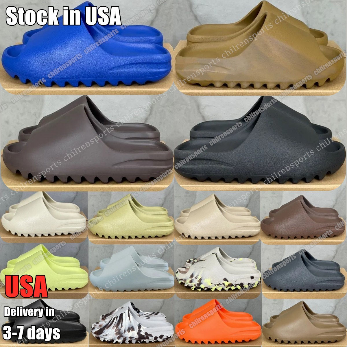 Designer slide slippers mens slides clogs sandals pure bone black sand for youth men women summer slide EVA slipper