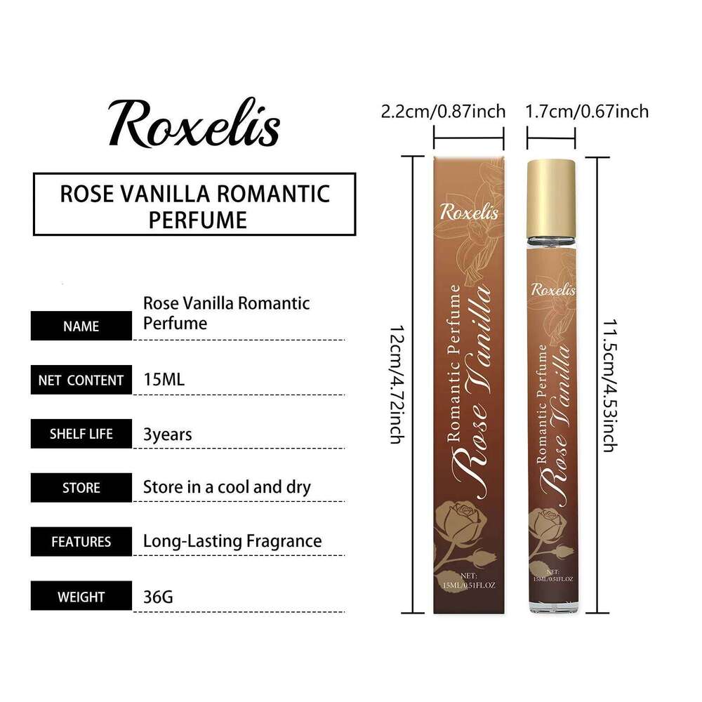 Roxelis 15ml Rose Vanilla French Style Romantic Lasting Fragrance Sweet Scent Pheromone Flirting Daily Perfume Spray Z260311