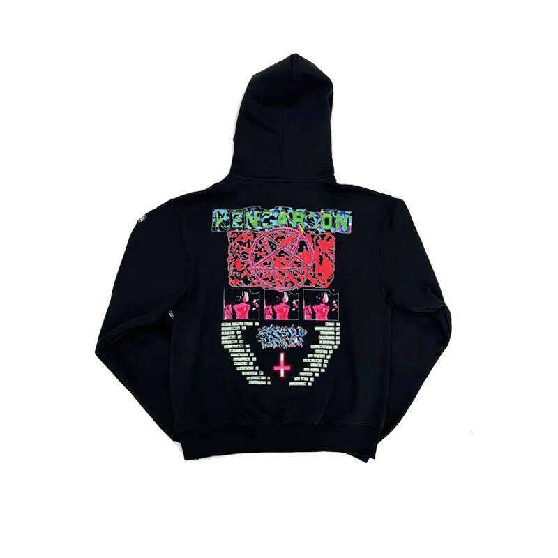 New Men KEN CARSON A Great Chaos actual hate Tour Pullover Hoodies Hoody Hooded Sweatshirts velvet Cotton Thick Fleece US N313 26H0311