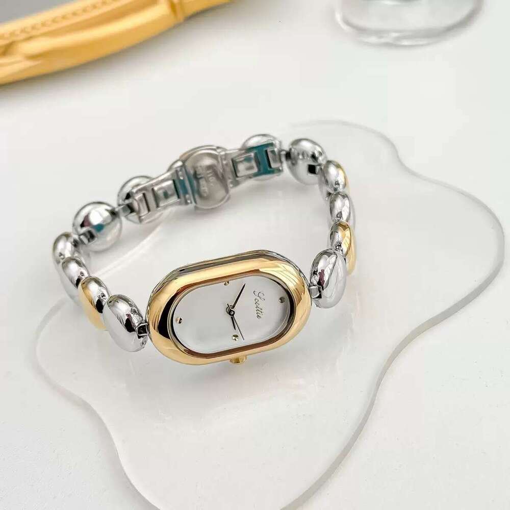 With Box Supply Scottie Oval Fashion Steel Band Women's Watch Design Inlaid with Diamonds Starry Sky Dainty Free gift