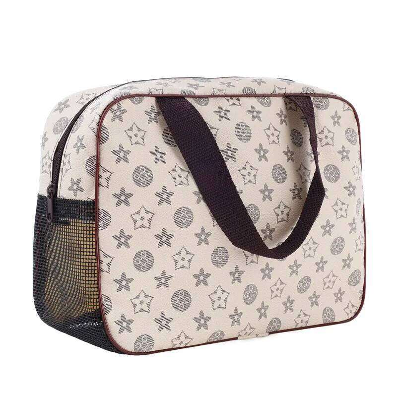 PU Portable Handbag Fashionable & Zipper Cosmetic Organizer Box Shape Toiletry Case For domestic use living room bedroom kitchen organization