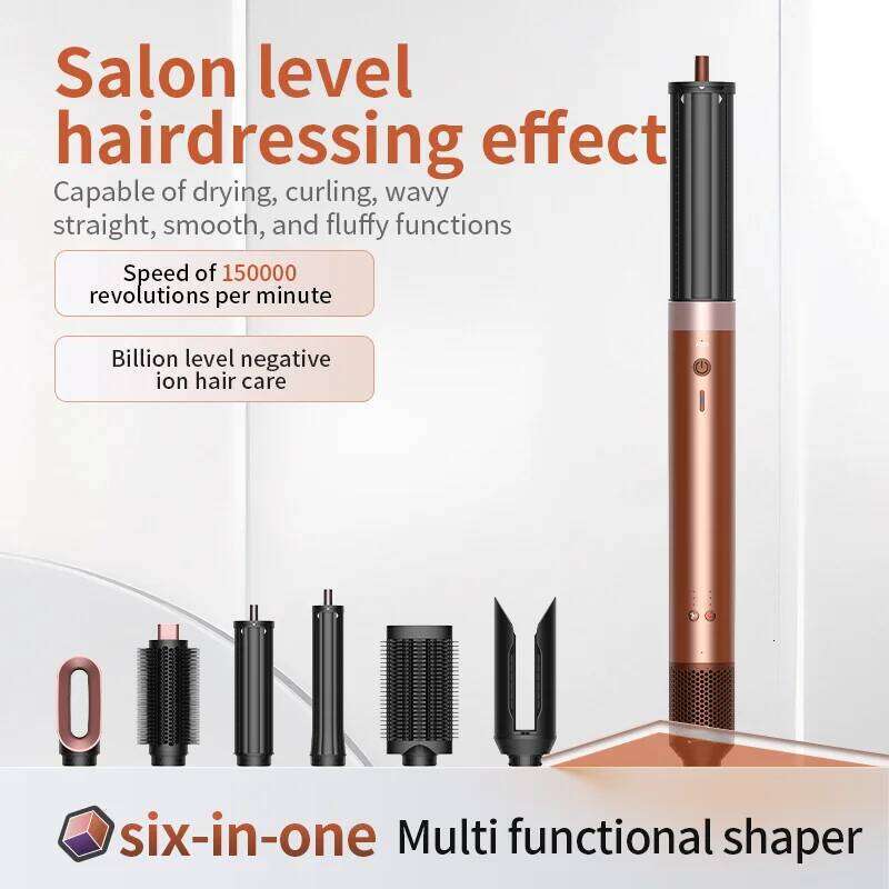 150000 RPM High-Speed Dryer 6 in 1 Professional Hair Styling Tools Set with Straightener Curling Iron Multifunctional 26H0311
