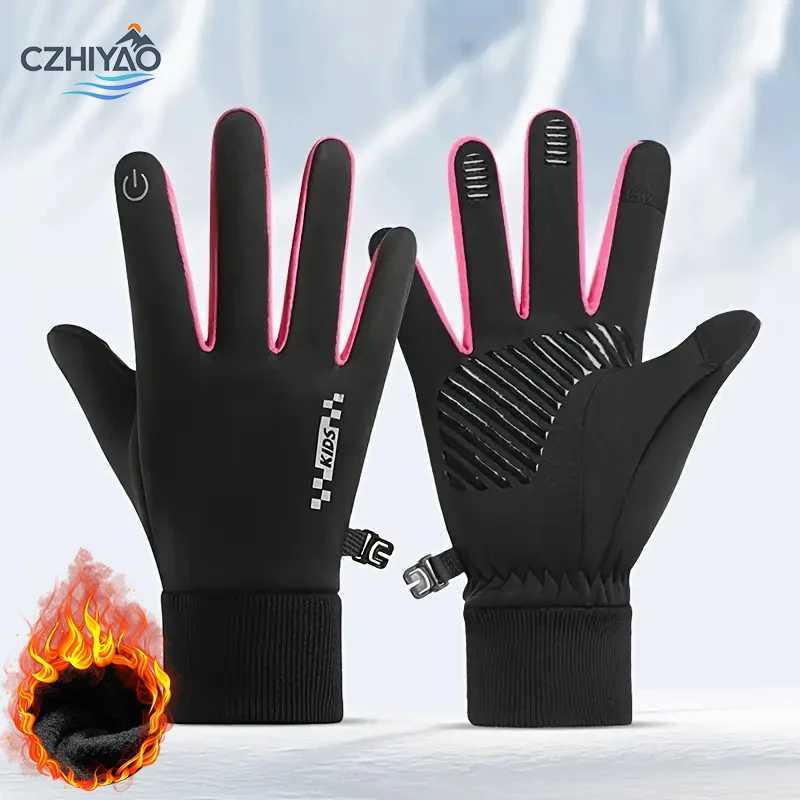 CZHIYAO Kids Winter Cycling Gloves Touchscreen Thermal Sports for Boys Girls Anti-Slip Outdoor for Bike Cycling Skiing Running M260311