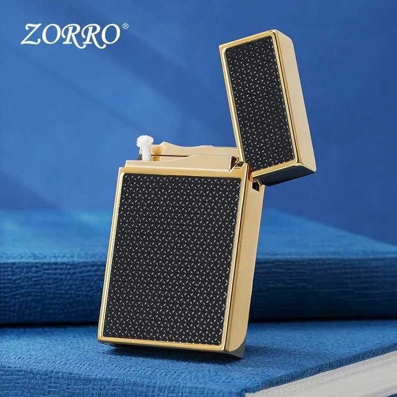 2025 Brass Side Pulley Ignited Kerosine Lighter Integrated Oil Tank High end Collection Fuel Oil Lighters Smoking Gadgets N260311