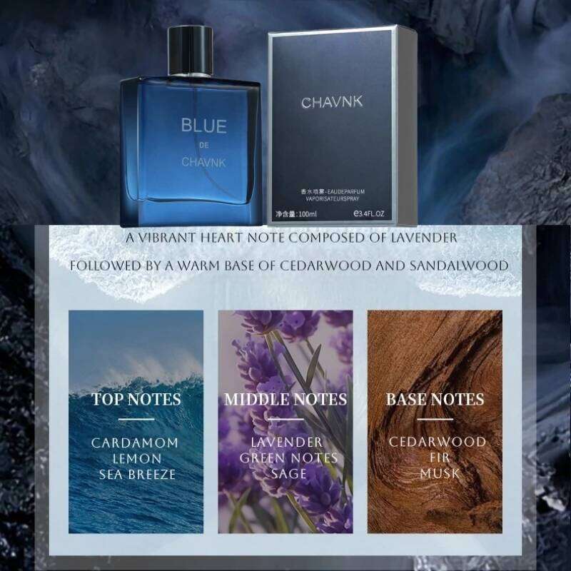 Charm Blue Men's 100ml Long Lasting Fragrance Cologne Hombre Perfumes Fresh Floral Scent Spray Brand Perfume Z260311