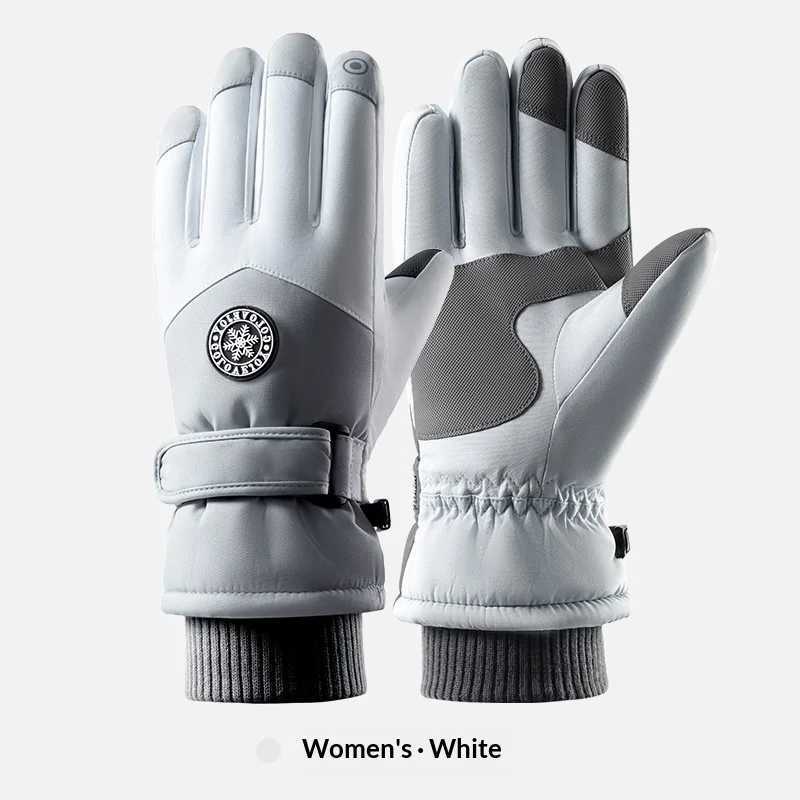 Winter Ski Gloves for Men and Women Water-Repellent Windproof Thickened Warmth Anti-Slip Touchscreen Driving and Riding Glov M260311