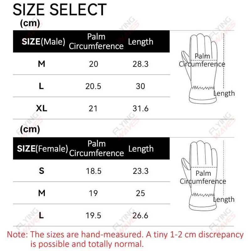Men Winter Ski Gloves Women Thickened Fleece Windproof Cold Resistant Warm Non-Slip Outdoor Thermal Cycling Motorcycle Gloves M260311