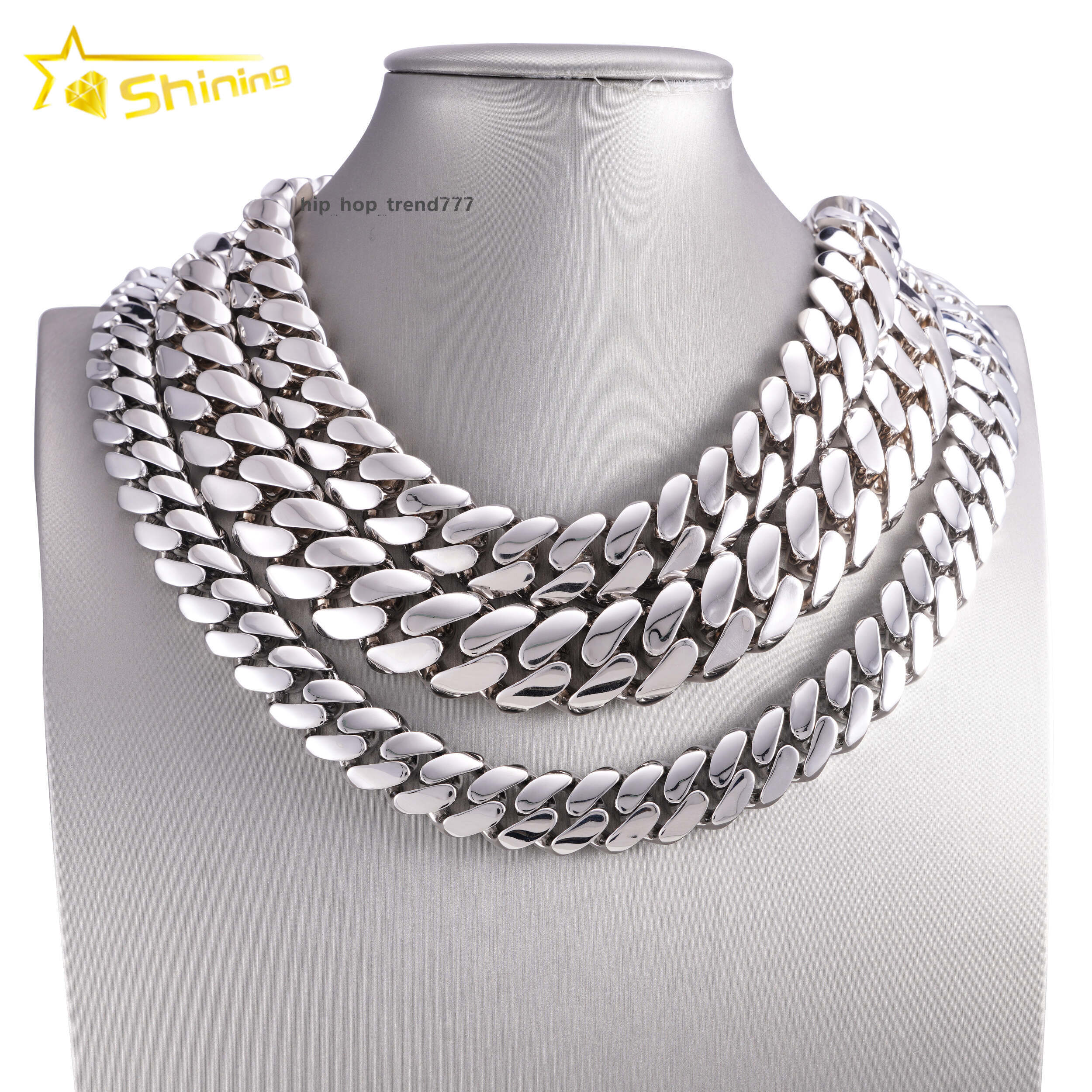 Hip Hop Jewelry Big Size 16MM 18MM Brass Miami Cuban Link Chain Men Fashion Cuban Chain Necklace