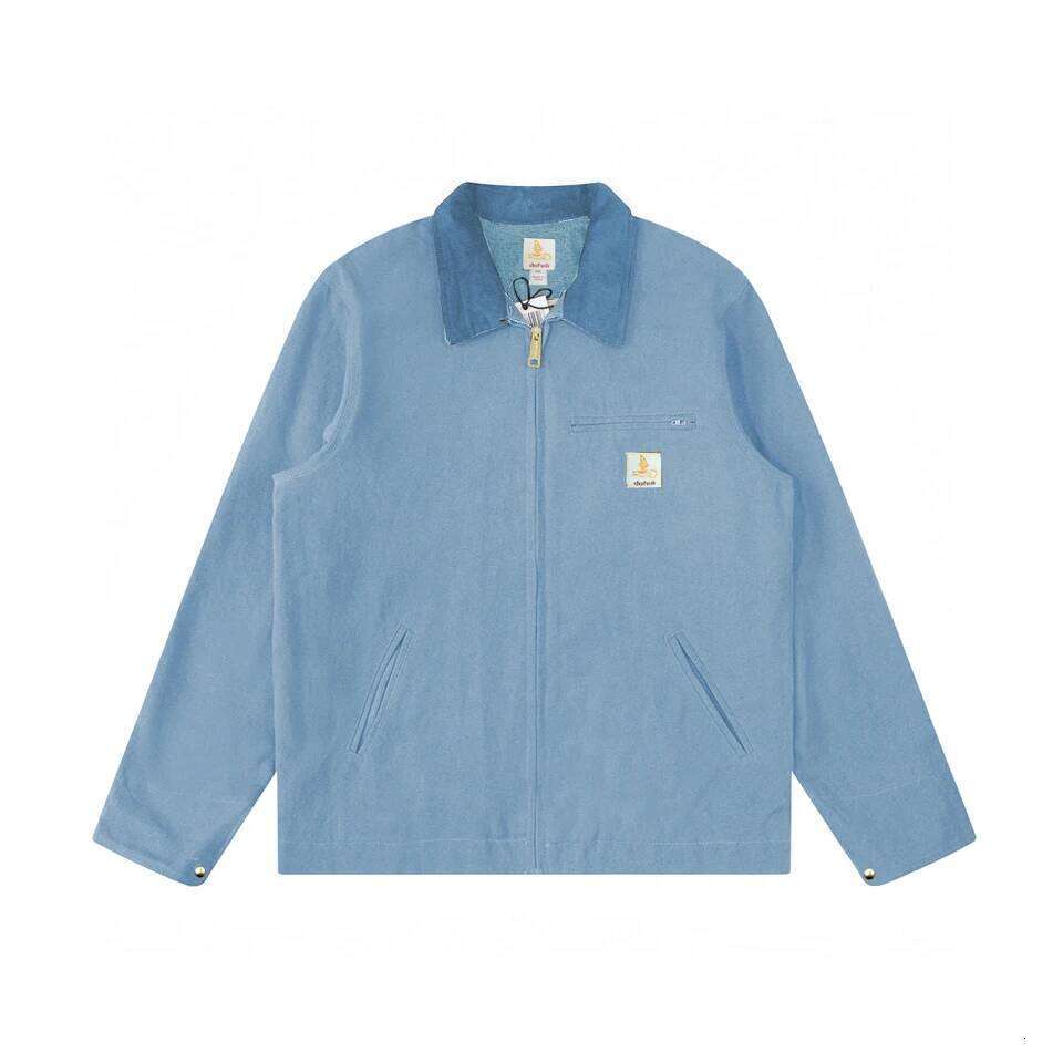 DAFEILI Spring Summer Casual Vintage Washed Mesh Lining Work Wear Canvas Detroit Jackets 26H0311