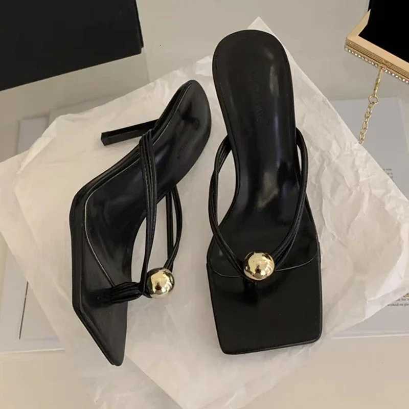 Women High Heels Designer Heeled Sandals Elegant Shoes Woman Summer 2025 Trend Fashion Fliop Flops Casual Slides Mujer K260311