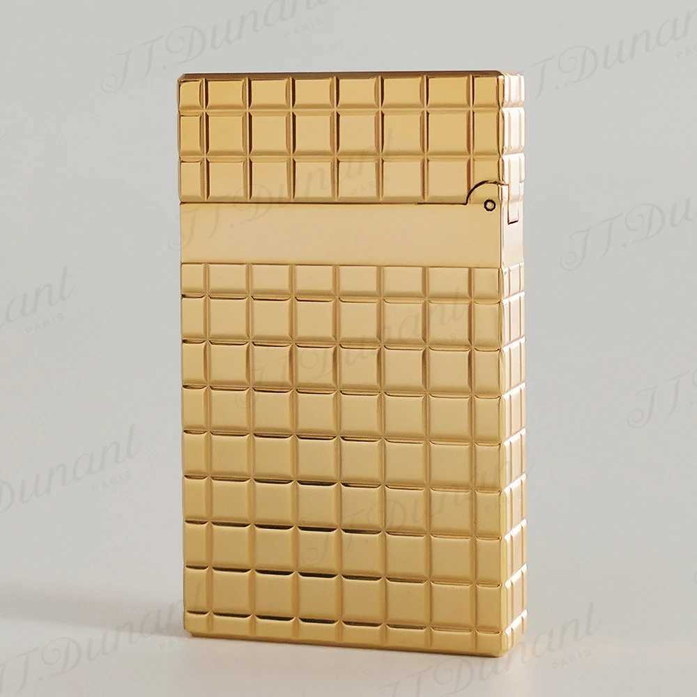 Classic JTD Dunant Lighters Lattice Engraved Loud Sound Gas Lighter Fashionable Outdoor Cigar Gadgets Birthday Gift for Smoker N260311