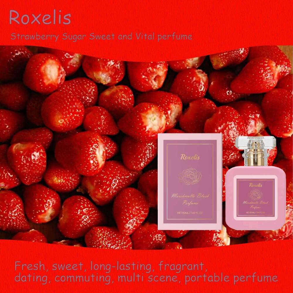 Roxelis Strawberry Sugar Vital perfume Fresh, Sweet and Lasting Fragrance Date Commuting Multi Scene Portable Perfume Z260311