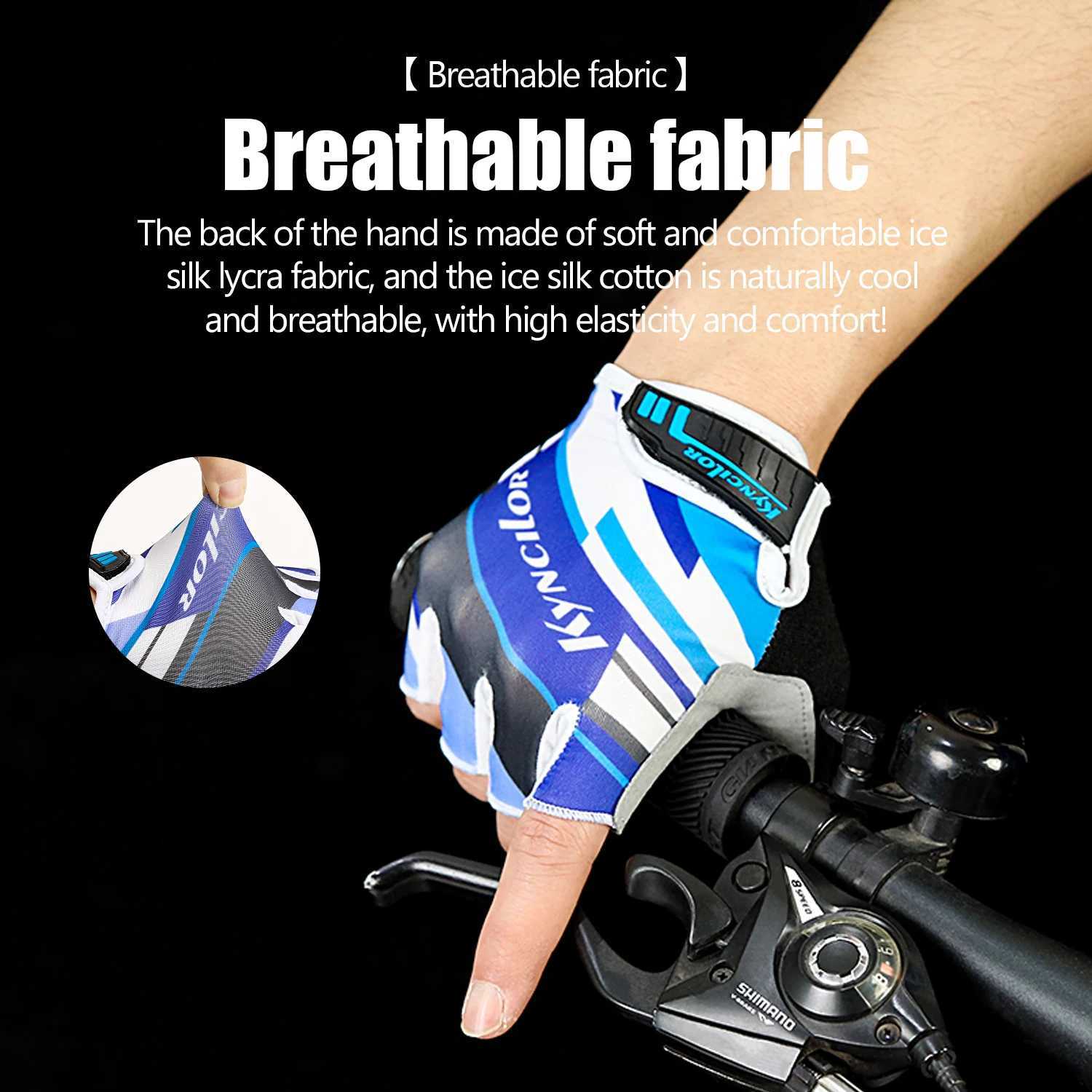 Cycling Gloves Anti-Radiation Sports Fitness Men And Women Breathable Non-Slip Short-Finger Bicycle Half-Finger Gloves M260311