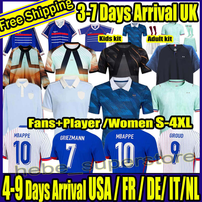 4XL 2026 worl cup French soccer jersey 26 27 MBAPPE BARCOLA OLISE EKITIKE DEMBELE Maillots de football shirt equipement de foot Men kids kit enfants France 120TH RUGBY