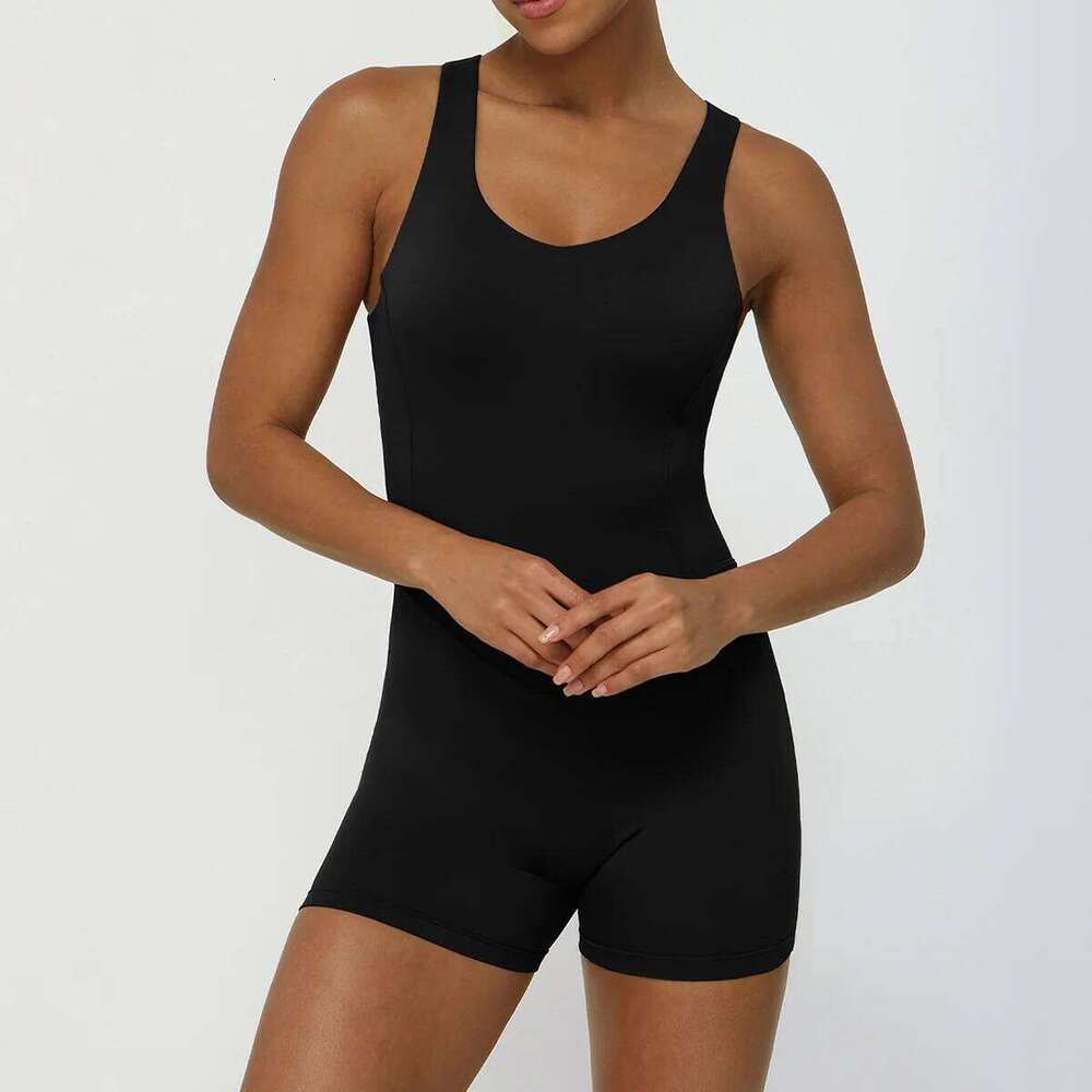 SVEIC Yoga Jumpsuits less Dance Sports Fitness Booty Workout Short Sleeved Sportswear One Piece Running Tight Gym Clothing 26H0311