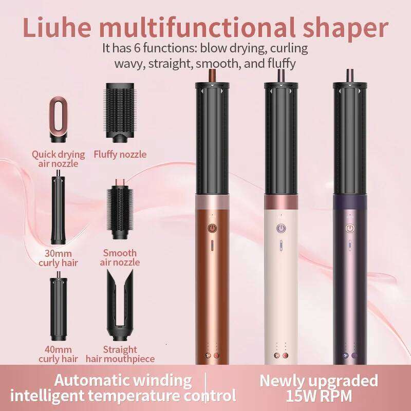 150000 RPM High-Speed Dryer 6 in 1 Professional Hair Styling Tools Set with Straightener Curling Iron Multifunctional 26H0311