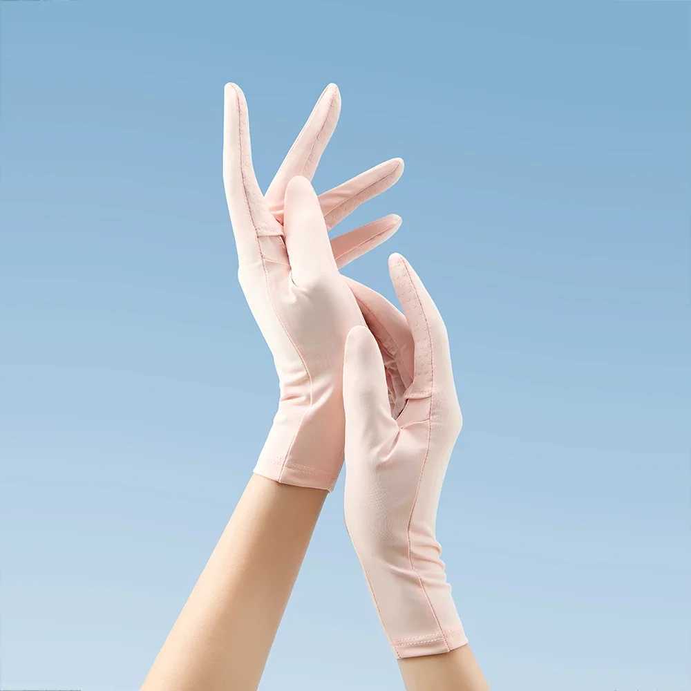 OhSunny Women Summer Breathable UV Gloves Anti-Slip Hollow Out Palm Thin Cooling Sun Protection UPF50 Glove for Outdoor Sport M260311