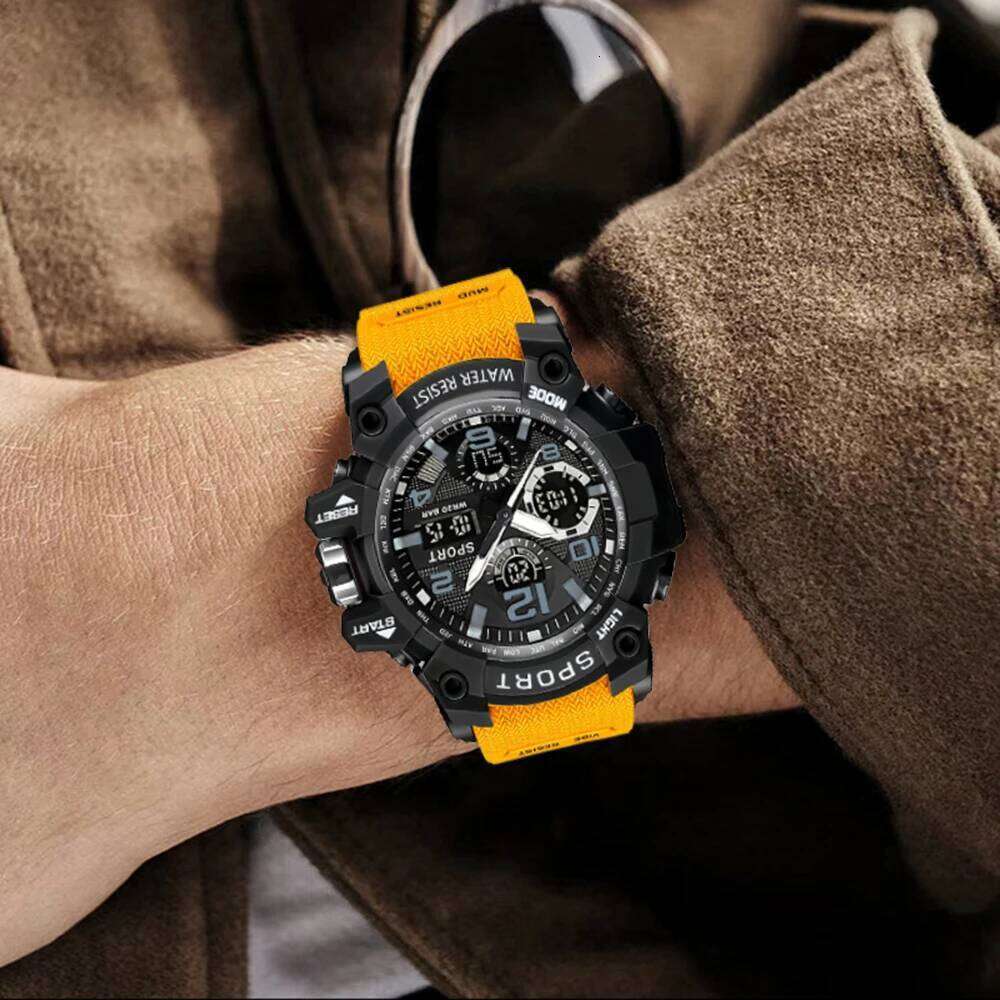 Top-Tier Trendy Fashionable High-Appearance Multifunctional Led Large Dial Outdoor Sports Watch for Men and Women Teenagers