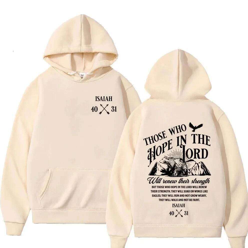Men Women's Clothing Fashion High Street Sweatshirts Autumn_Winter Fleece Warm Hoodie Y2K Christian Jesus Letters Print Hoodies C260311