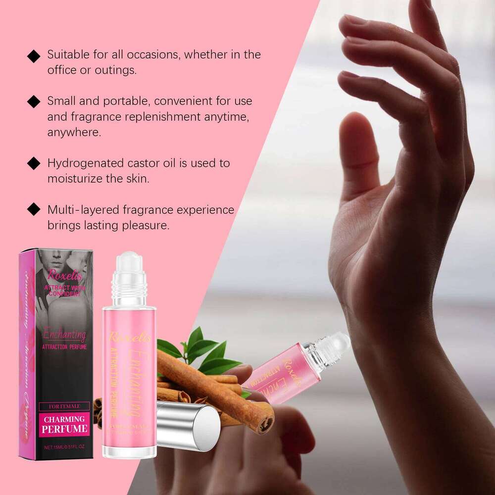 Roxelis 15ml Cologne Pheromone Roller Ball Lasting Scent Elegant Woman Body Charm Dating Flirt Glamour Lady Perfume Z260311